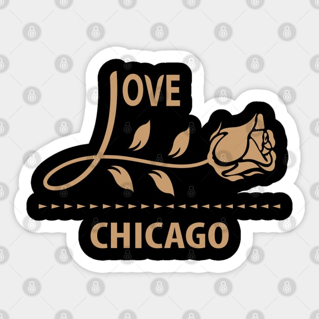 I Love Chicago Sticker by VecTikSam